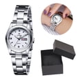 thumbnail image 1 of Women's Watches Waterproof Luminous Calendar Quartz Watch with Stainless Steel Band (White), 1 of 6
