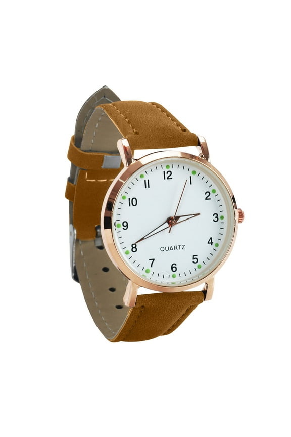 Women's Watches, waterproof Quartz Watch with Luminouse Easy Read Dial, Alloy Material, Leather Watch Band, Vintage Small Face Round Watches,Christmas Gift and Birthday Gift for Ladies,Brown