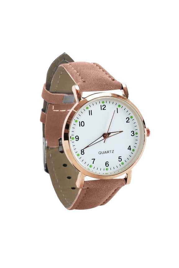 Women's Watches, waterproof Quartz Watch with Luminouse Easy Read Dial, Alloy Material, Leather Watch Band, Vintage Small Face Round Watches, Valentine's Day Gift and Birthday Gift for Ladies,Pink