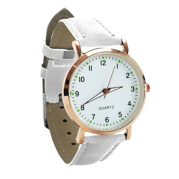 Women's Watches, waterproof Quartz Watch with Luminouse Easy Read Dial, Alloy Material, Leather Watch Band, Vintage Small Face Round Watches,Christmas Gift and Birthday Gift for Ladies, White