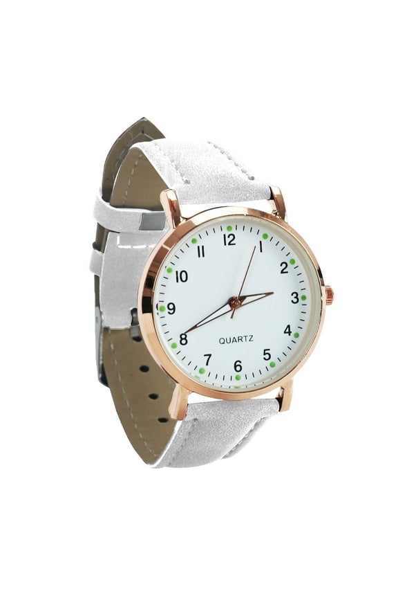 Women's Watches, waterproof Quartz Watch with Luminouse Easy Read Dial, Alloy Material, Leather Watch Band, Vintage Small Face Round Watches,Christmas Gift and Birthday Gift for Ladies, White