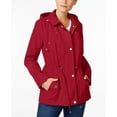 thumbnail image 1 of Women's Water-Resistant Hooded Anorak Jacket Red M, 1 of 1
