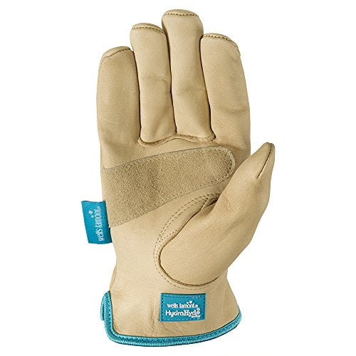 Women's Water-Resistant Leather Work Gloves, HydraHyde, Large (Wells Lamont 1167L)