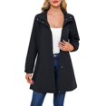 thumbnail image 1 of Women's Water Resistant Windbreaker Jacket Long Sleeve Mid Length Outerwear For Hiking Travel And Daily Wear, 1 of 9