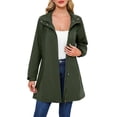 thumbnail image 1 of Women's Water Resistant Windbreaker Jacket Long Sleeve Mid Length Outerwear For Hiking Travel And Daily Wear, 1 of 8
