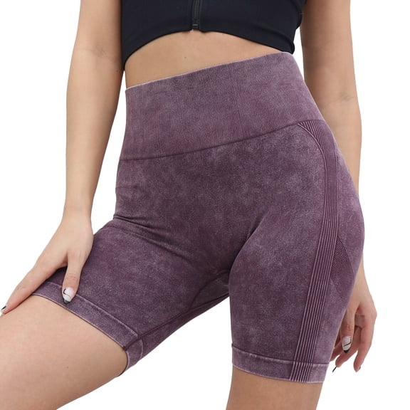 Women's Water Washed Scrub Pants Seamless High Waist Peach Lifting Jogging Fitness Yoga Pants