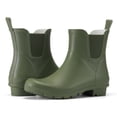 thumbnail image 1 of Women's Waterproof Chelsea Rain Boots, Slip-Resistant Rubber Garden Shoes, Green, Size 10, 1 of 6