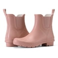 thumbnail image 1 of Women's Waterproof Chelsea Rain Boots, Slip-Resistant Rubber Garden Shoes, Pink, Size 8, 1 of 6