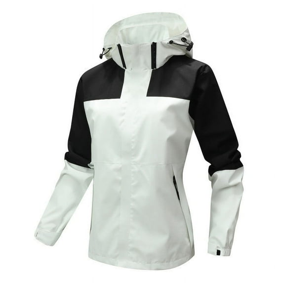 Women's Waterproof Cycling Rain Jacket, Lightweight Breathable Windbreaker with Hood, Packable Bike Commute Shell for Spring Summer Riding & Travel