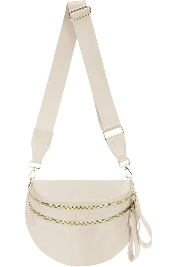 Women's Waterproof Fanny Pack, Crossbody Belt Bag for Travel, Large Plus Size with Extra Long Strap