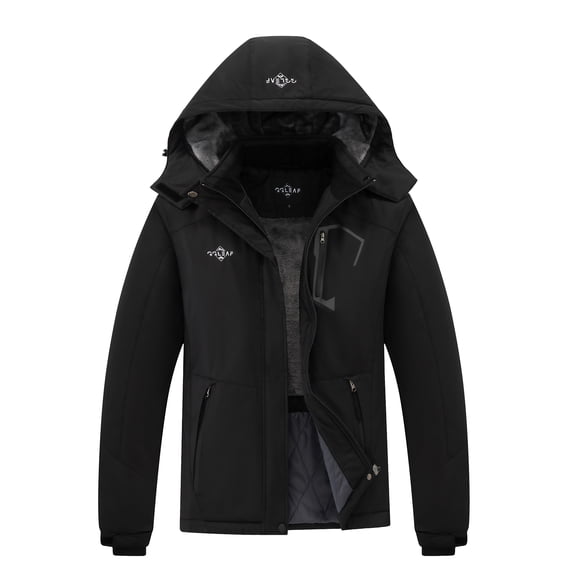 Women's Waterproof Insulated Ski Jacket - Warm Winter Snow Coat with Fleece Lining for Hiking & Outdoor Sports Black Medium