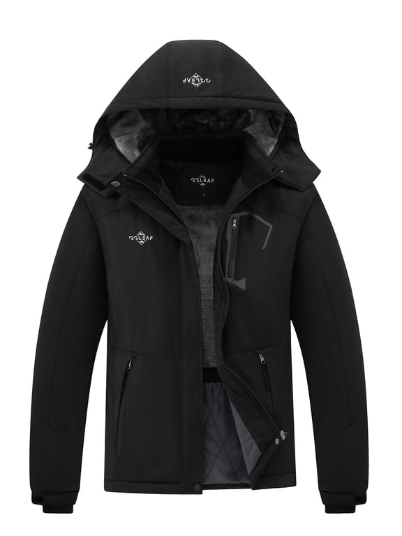 Women's Waterproof Insulated Ski Jacket - Warm Winter Snow Coat with Fleece Lining for Hiking & Outdoor Sports Black Small