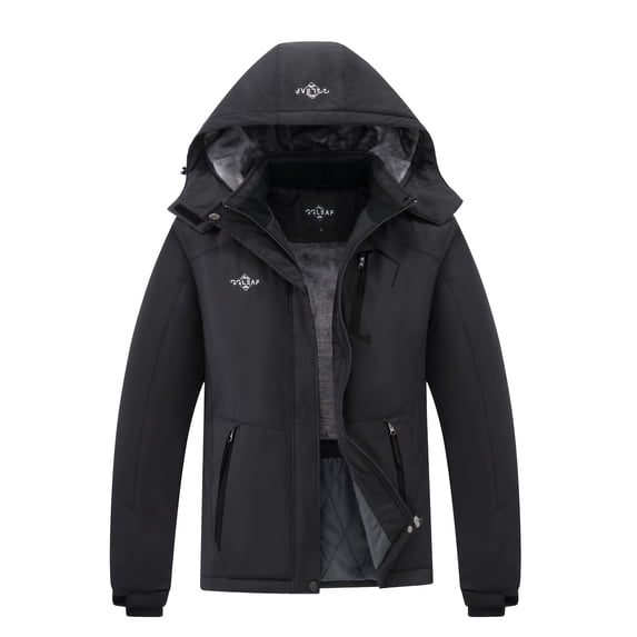 Women's Waterproof Insulated Ski Jacket - Warm Winter Snow Coat with Fleece Lining for Hiking & Outdoor Sports Dark Grey X-Large