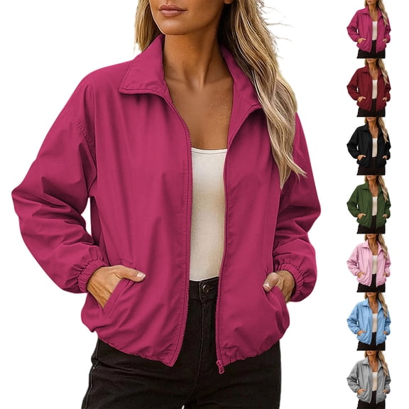 Women's Waterproof Jacket Solid Color Outdoor Hiking Jacket Camping Caving Running Spring Fall Top