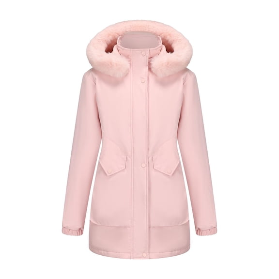 Women's Waterproof Parka Winter Outerwear Jacket Soft Warm Windbreak Snow Coat Long Down Alternative Puffer