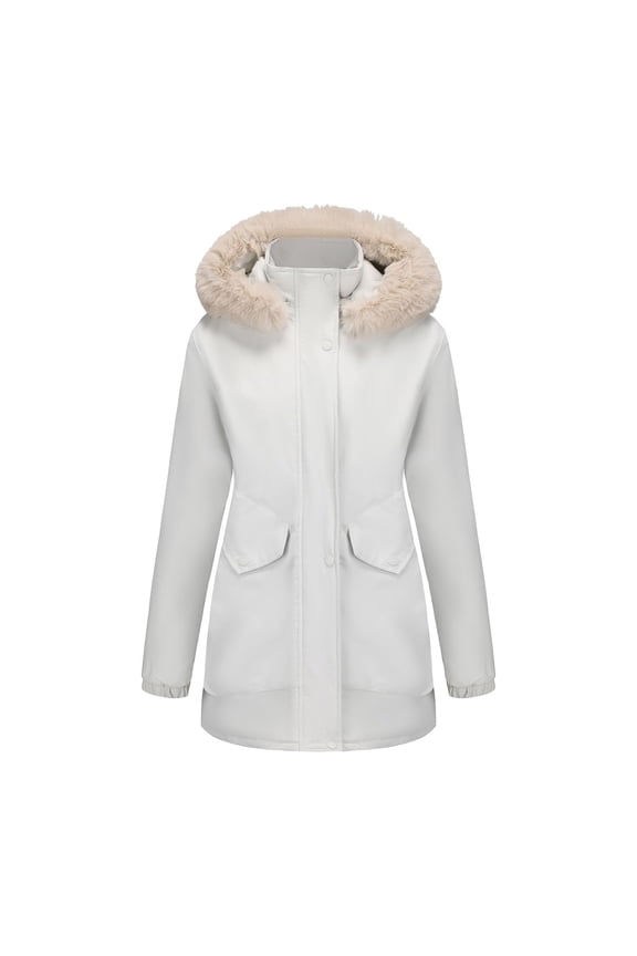 Women's Waterproof Parka Winter Outerwear Jacket Soft Warm Windbreak Snow Coat Long Down Alternative Puffer