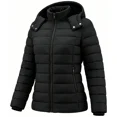 thumbnail image 1 of Puffer Jacket for Women Waterproof Quilted Warm Winter Coat Ultra Light Weight Short Down Jacket, Black L, 1 of 8
