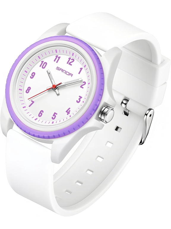 Women’s Waterproof Quartz Watch, 5ATM Sport Casual Analog Wristwatch with TPU Band, Acrylic Crystal, Stainless Steel Back – Multiple Color Options