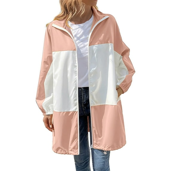 Women’s Waterproof Rain Jacket Lightweight Outdoor Windbreaker Rain Coat Shell for Hiking, Travel