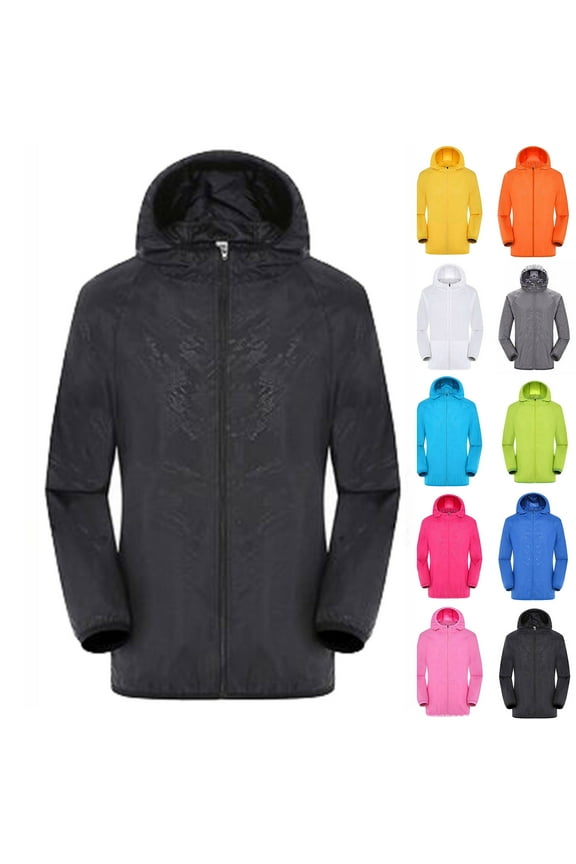 Women's Waterproof Rain Jacket Outdoor Women Men Windproof Jacket Outdoor Bicycle Sports Quick Dry Windbreaker Coat Top Black 2XL