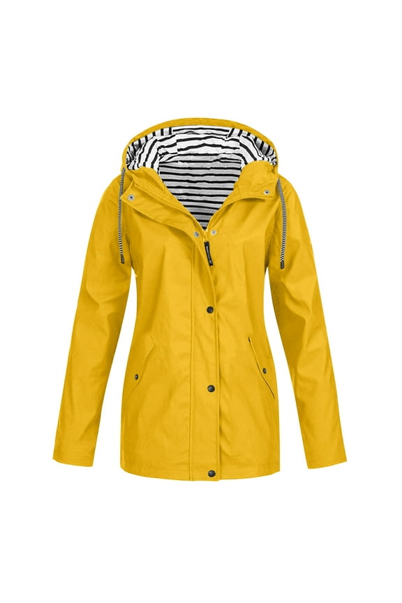 Women's Waterproof Rain Jacket with Hood Lightweight Outdoors Hiking Travel Raincoat Windbreaker Cycling Bike Jacket