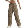thumbnail image 1 of Women's Waterproof Rain Pants - Lightweight Windproof Overpants for Hiking, Golf, Fishing & Outdoor Work Coffee M, 1 of 7