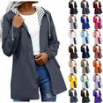 thumbnail image 1 of Women's Waterproof Raincoat Long Sleeve Ribbed Cuffs Casual Newly Upgraded Waterproof Hooded with Pockets Hooded Windbreaker Gray S-5XL, 1 of 8