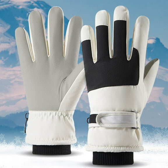 Women's Waterproof Ski Gloves with Touchscreen Function, Warm Winter Gloves for Cold Weather, Anti-Slip Grip Windproof Gloves for Skiing and Snowboarding, Durable Wear-Resistant Gloves Dark Blue