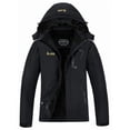 thumbnail image 1 of Women's Winter Coats Snow Ski Jacket Waterproof Windproof Faux Fur Lined Winter Jacket Parka, Black XXL, 1 of 7
