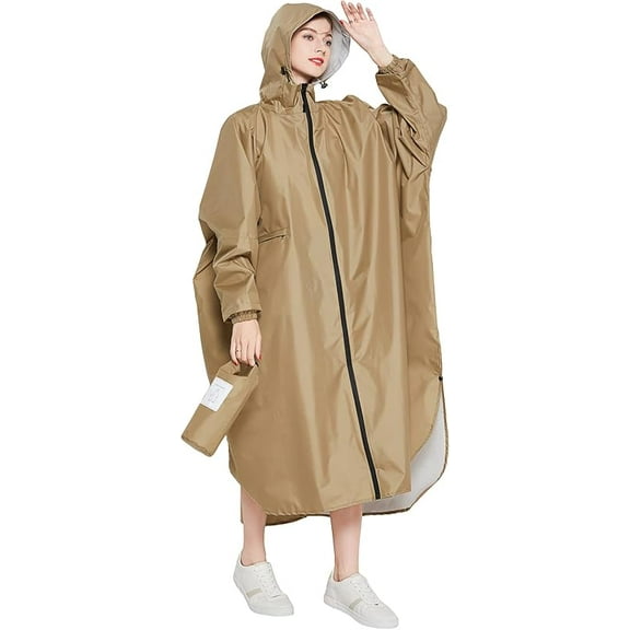 Women's Waterproof Sleeve Rain Suit with Front Pocket with Waterproof Zip