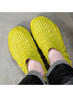 Women's Waterproof Sneakers Wave Woven Slip On Water Resistant Non-Slip Shoes Casual Rain Footwear for Women