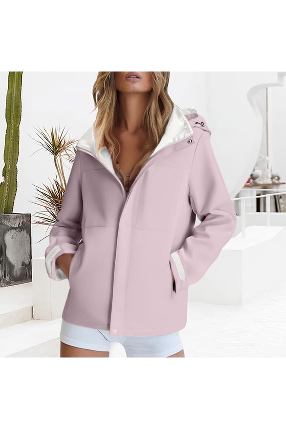 Women's Waterproof Softshell Jacket, Removable Hood Windbreaker, Fleece Lined Raincoat, Breathable Outdoor Hiking Jacket, Windproof Functional Anorak, Casual Rain Jacket Purple XL