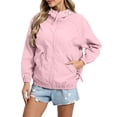 thumbnail image 1 of Women's Waterproof Softshell Jacket with Hood Fleece Lined Warm Light Raincoat for Outdoor Hiking Pink M(M), 1 of 9