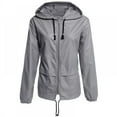thumbnail image 1 of Women's Waterproof Spring Jacket Zipper Fully Taped Seams Rain Coat Spring Autumn Parka (Dark Gray, L), 1 of 5