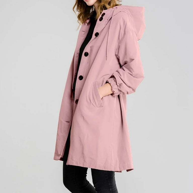 Women's Waterproof Trench Coat,Rain Jackets For Women Windbreaker
