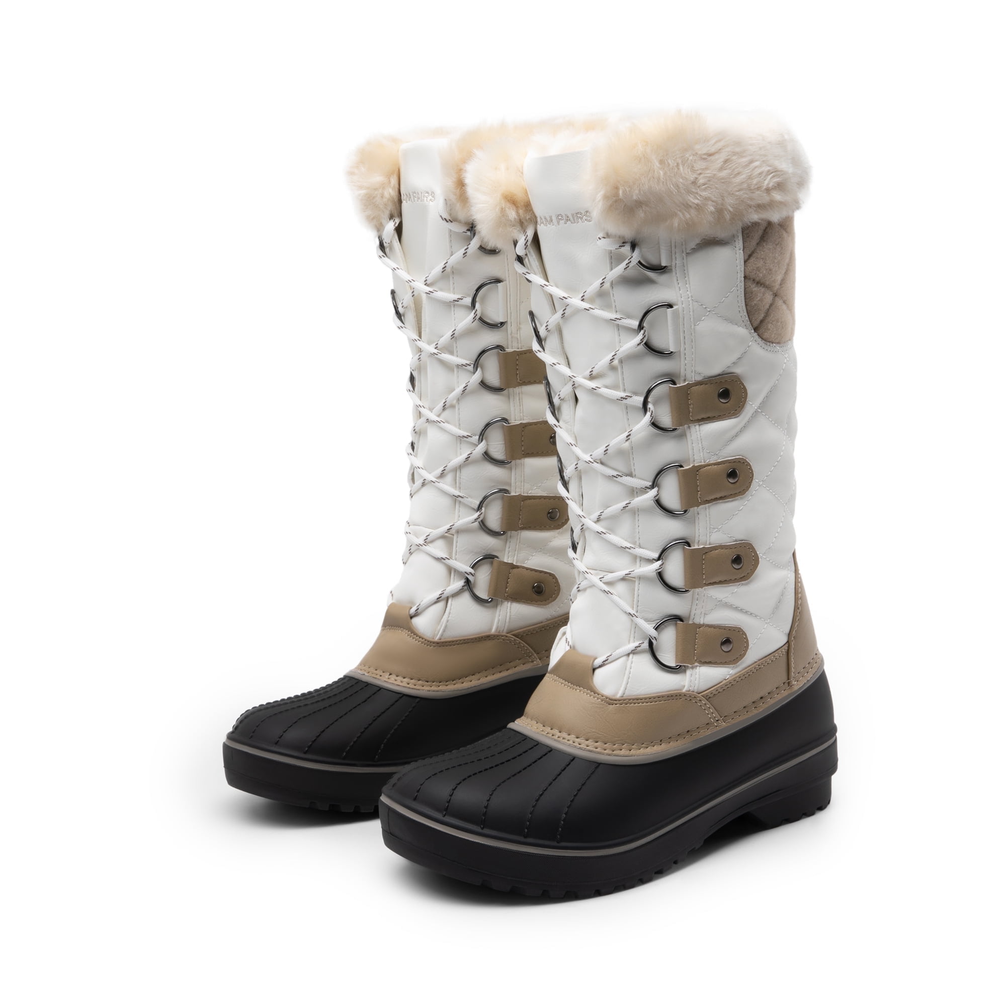Pair of Boots Women Winter Waterproof Snow Boots Warm Christmas Shoes Fur Plus Size Martin Boots