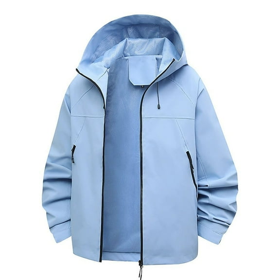 Women's Waterproof Windbreaker Jacket Breathable Outdoor Hiking Jacket Loose Fit Lightweight Raincoat for Walking Running