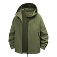 thumbnail image 1 of Women's Waterproof Windbreaker Jacket Breathable Outdoor Hiking Jacket Loose Fit Lightweight Raincoat for Walking Running, 1 of 9