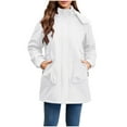 thumbnail image 1 of Women's Waterproof Windproof Jacket, Hooded Parka Coat with Zipper Pockets, Long Sleeve Winter Outwear for Outdoor Activities, 1 of 9