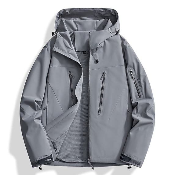 Women's Waterproof Windproof Jacket, Lightweight Workwear Coat for Spring and Fall, Casual Long Sleeve Polyester Jacket, Thin and Comfortable for Daily Use