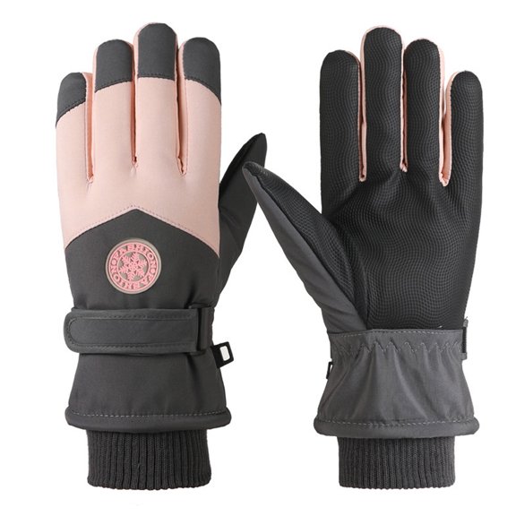 Women's Waterproof Winter Gloves, Thermal Sports Gloves with Elastic Cuff, Thick for Outdoor Hiking Ski Driving