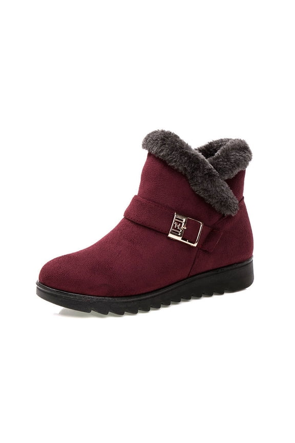 Women's Waterproof Winter Snow Boots | Ankle Booties with Fur Lining | Anti-Slip Warm Short Boots