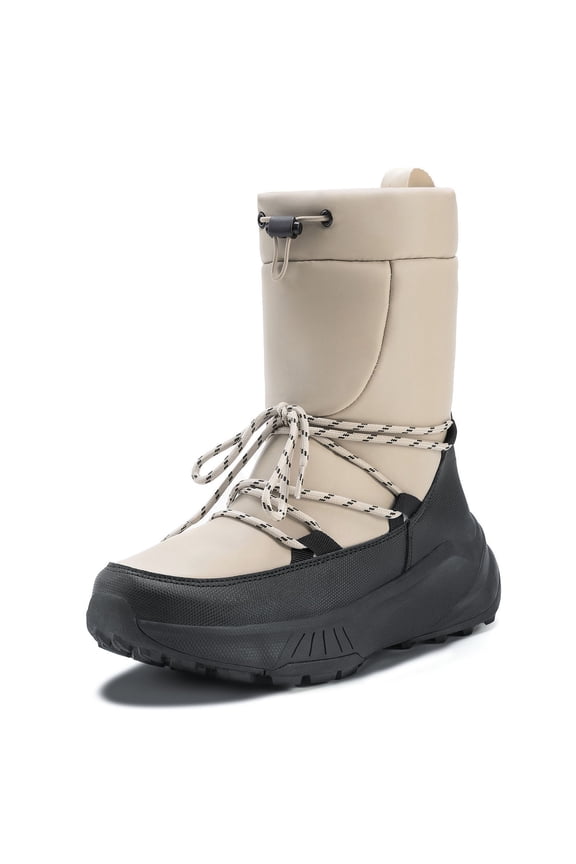 Women's Waterproof Winter Snow Boots Lightweight Warm Faux Fur Lined Mid-Calf Booties