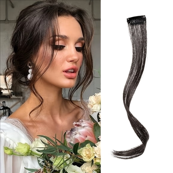 Women's Wavy Clip-In Bangs Long Side Bangs Hairpiece for Effortless Chic Hairstyle Transformation