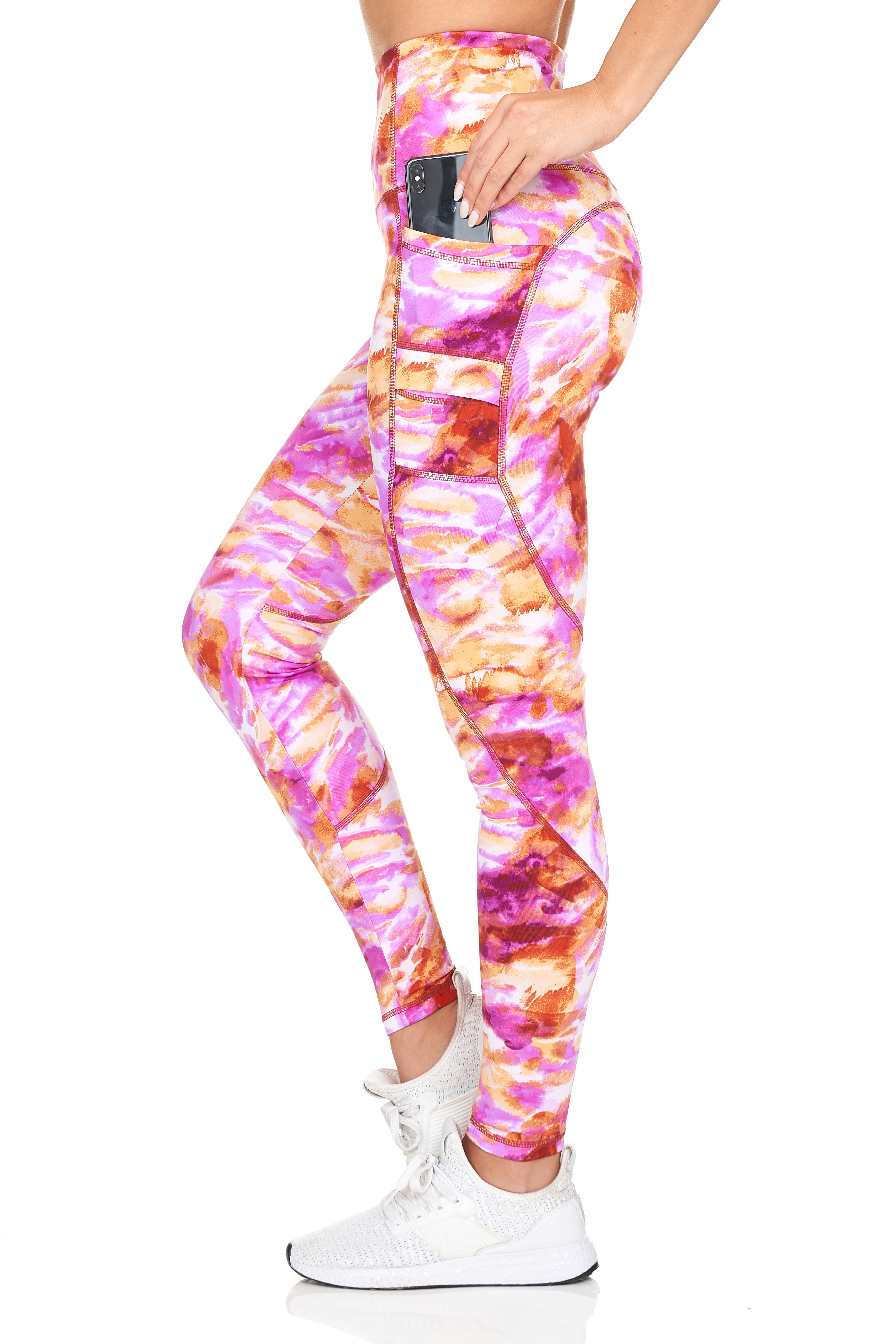 Women's Wavy Sky Full Length Legging With Double Pocket