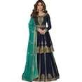 thumbnail image 1 of Women's Wear Designer Pakistani Indian Stitched Salwar Kameez Anarkali Lengha Outfits ( Blue, 3XL - 48 ), 1 of 5