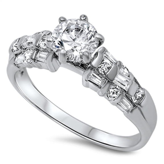 Women's Wedding Clear CZ Wholesale Ring .925 Sterling Silver Band White Jewelry Female Size 7