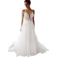 thumbnail image 1 of Women's Wedding Dress Lace Strap Backless, 1 of 10