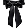 thumbnail image 1 of Women's Wedding Sash Belt Ribbon Satin Scarf Waist Belts for Special Occasion Dress Bridal Sash Belt (3.5'' Wide x 98.4" Length, Black), 1 of 7