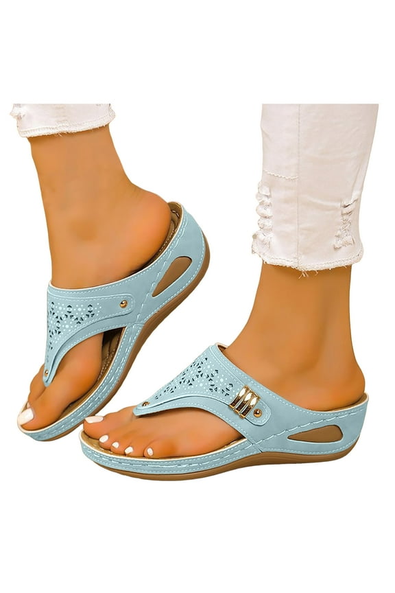 Wide Width Platform Wedge Sandals Women Low Heel Non-Slip Summer Bohemian